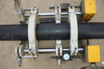 Step 2 — Align both pipes squarely before heating.