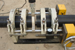 Step 3 — When the machine reaches temperature, place the welding plate on the machine.
